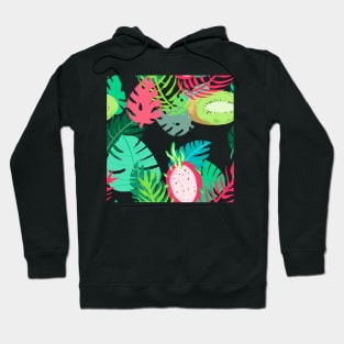 Tropical Leaves and Fruits Hoodie